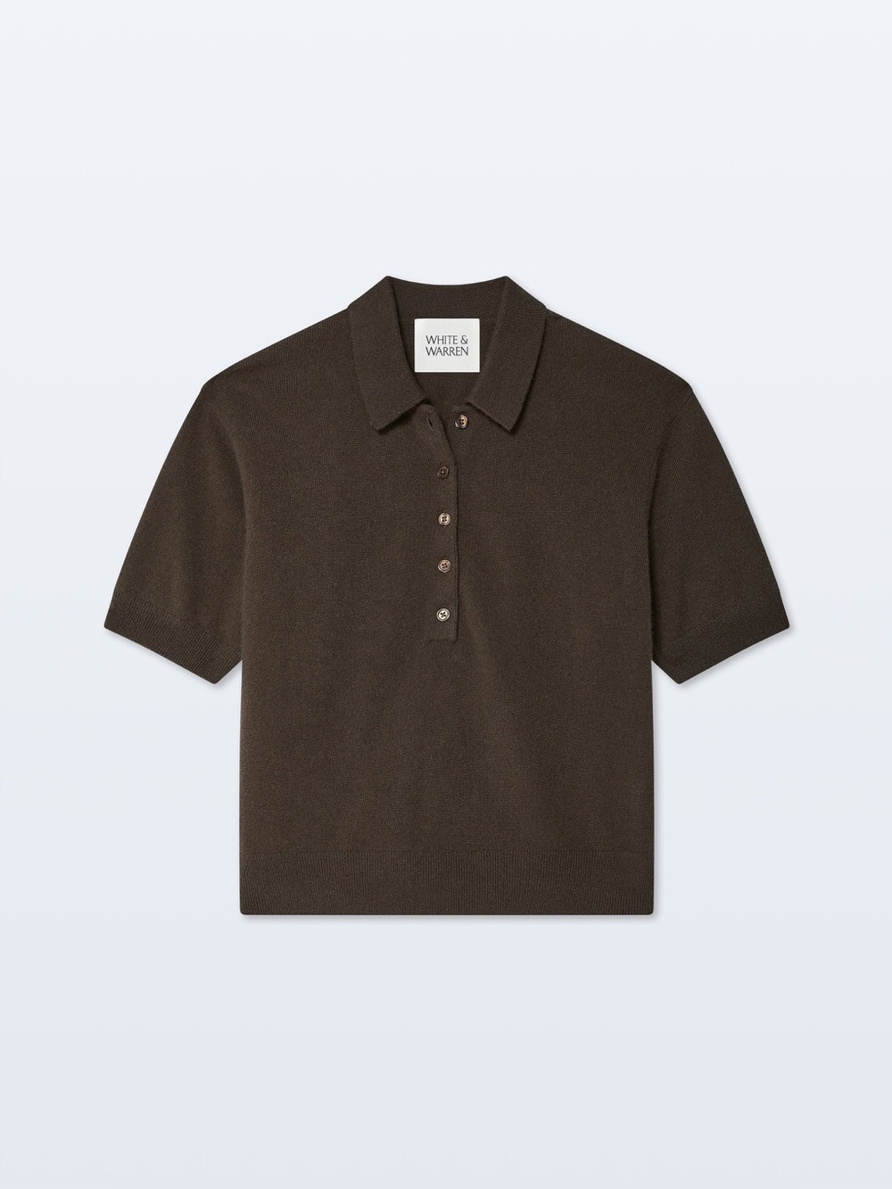 White & Warren Short Sleeve Polo in Dark Olive Green